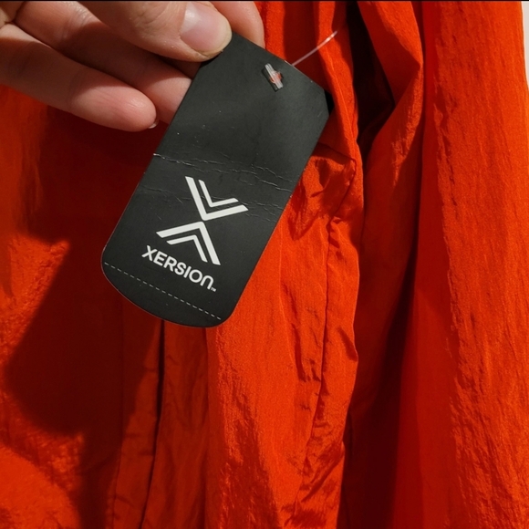 Men's Xersion Bright Orange Lightweight Windbreaker Sz Medium Quarter Zi… - Picture 5 of 12